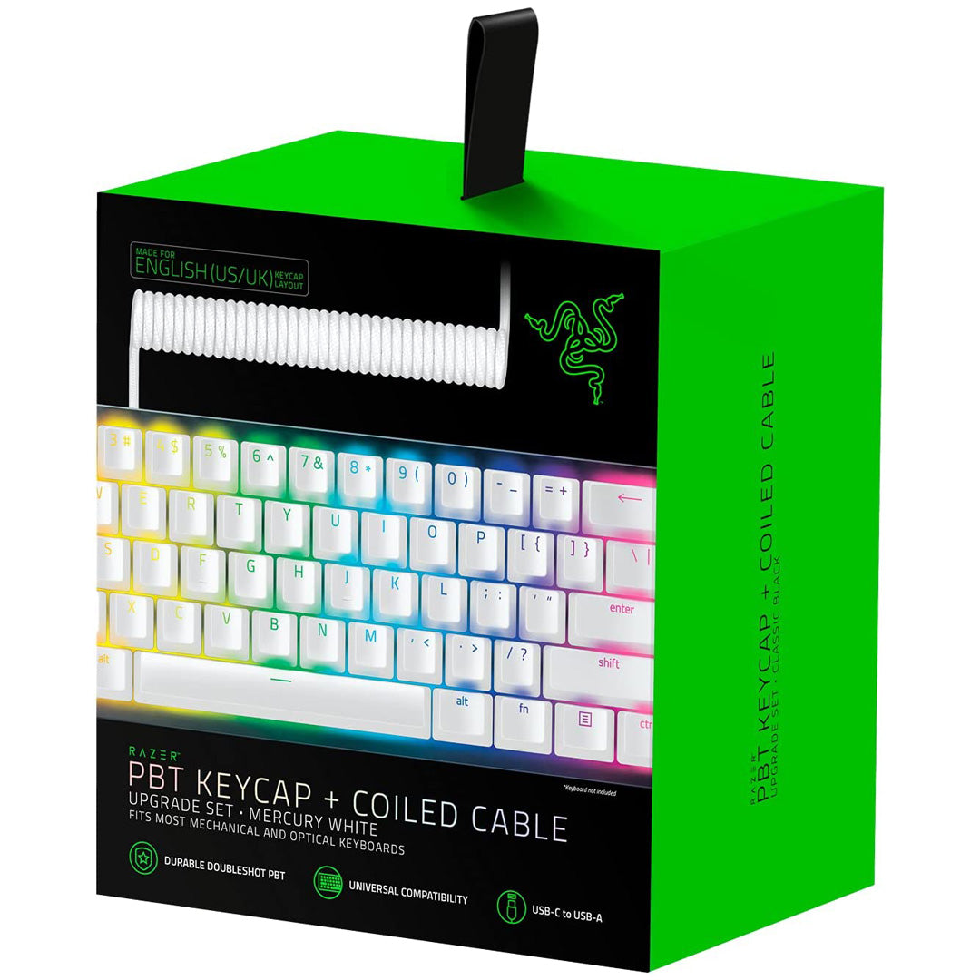 Razer PBT Keycaps + Cable Enrollado Upgrade Set