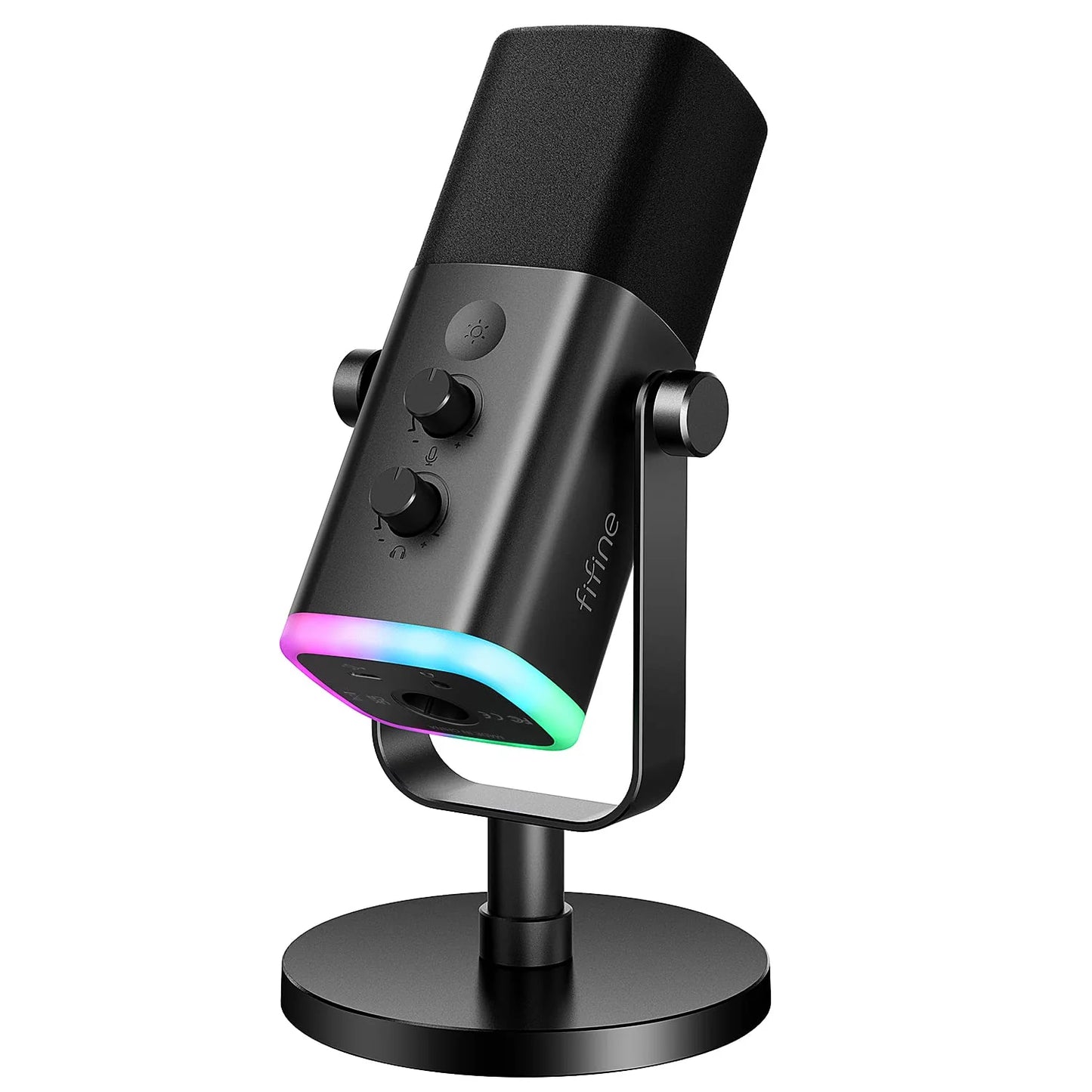 Fifine Ampligame AM8T - Micrófono USB/XLR + Brazo