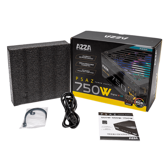 Azza 750w – Fuente de poder ARGB 80 Plus Bronce - Solo Gamer Bolivia