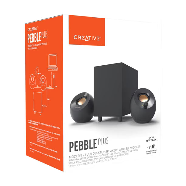 Creative Pebble Plus - Altavoces con Subwoofer
