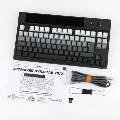 Epomaker Dynatab 75X - Teclado Inalámbrico con Pantalla LED