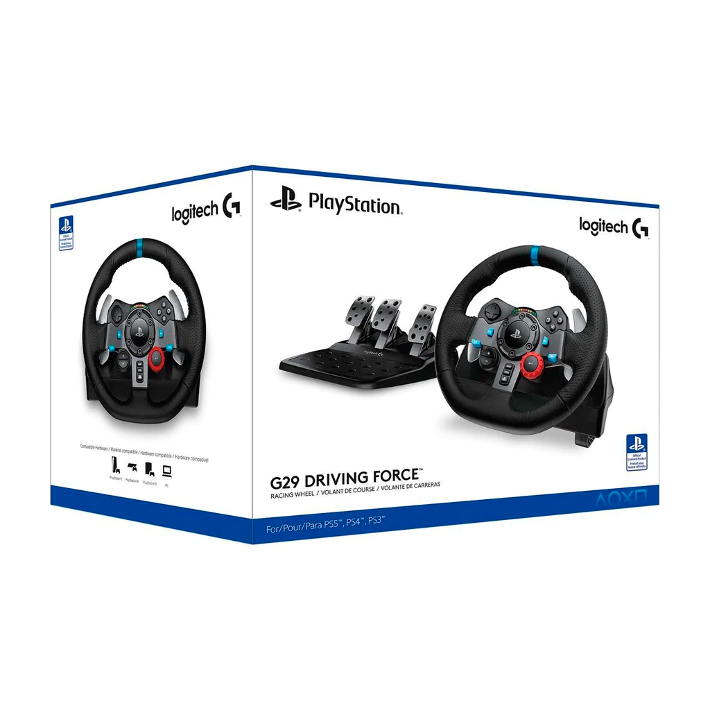 Logitech G29 – Volante + pedales para simulador de carreras (PC, PS5, –  Solo Gamer Bolivia